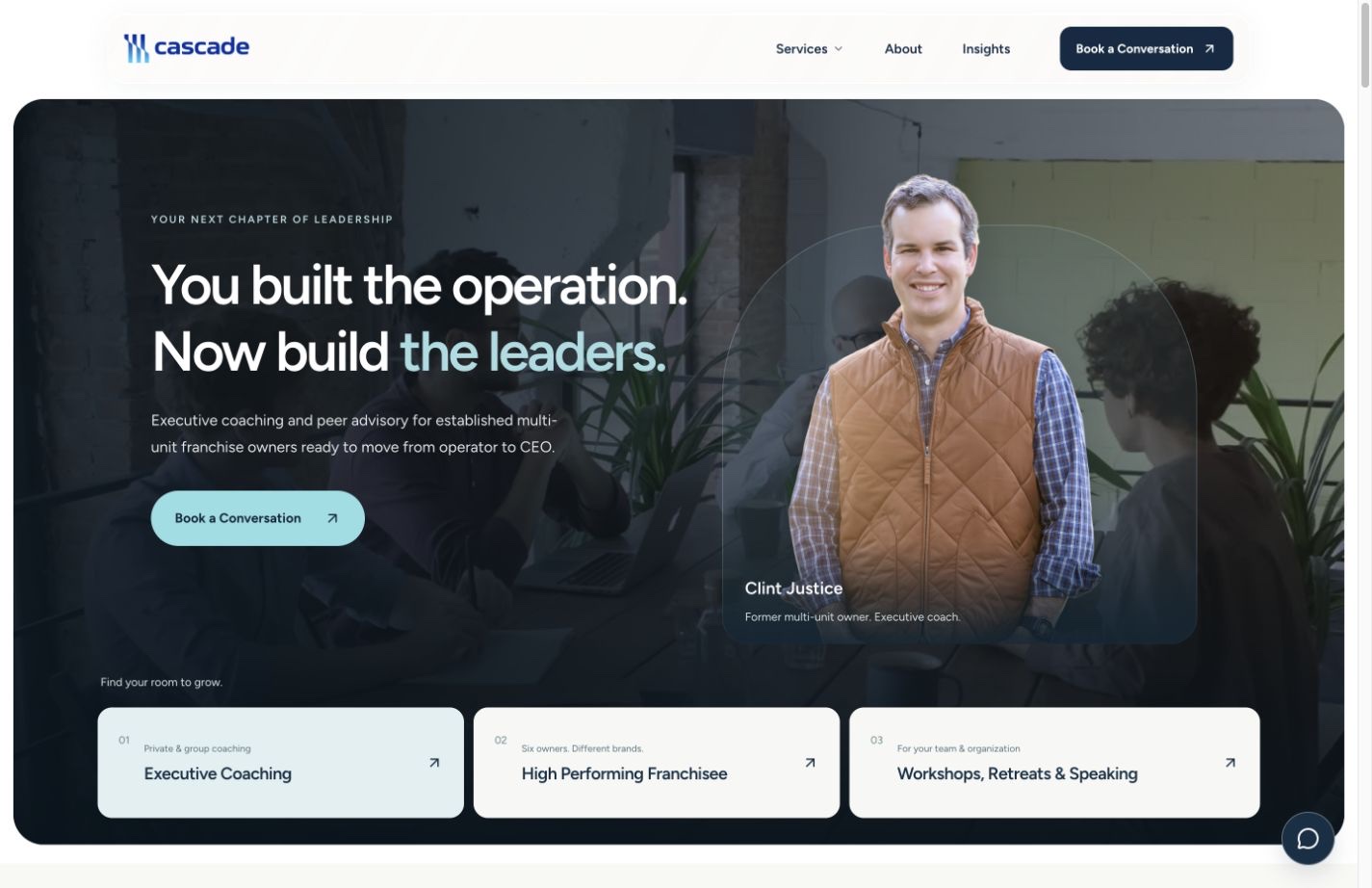 Cascade Coaching after homepage screenshot
