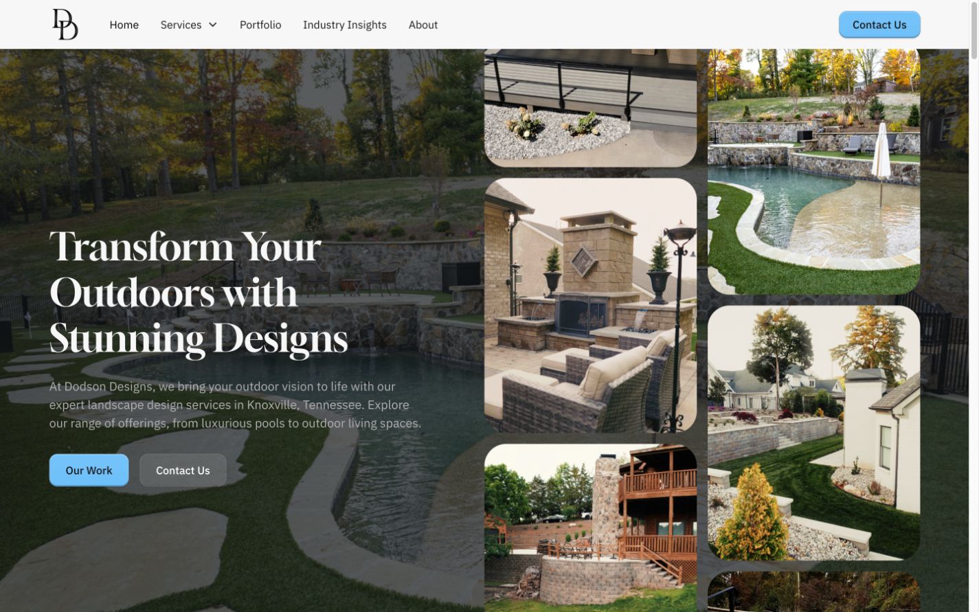 Dodson Designs homepage screenshot