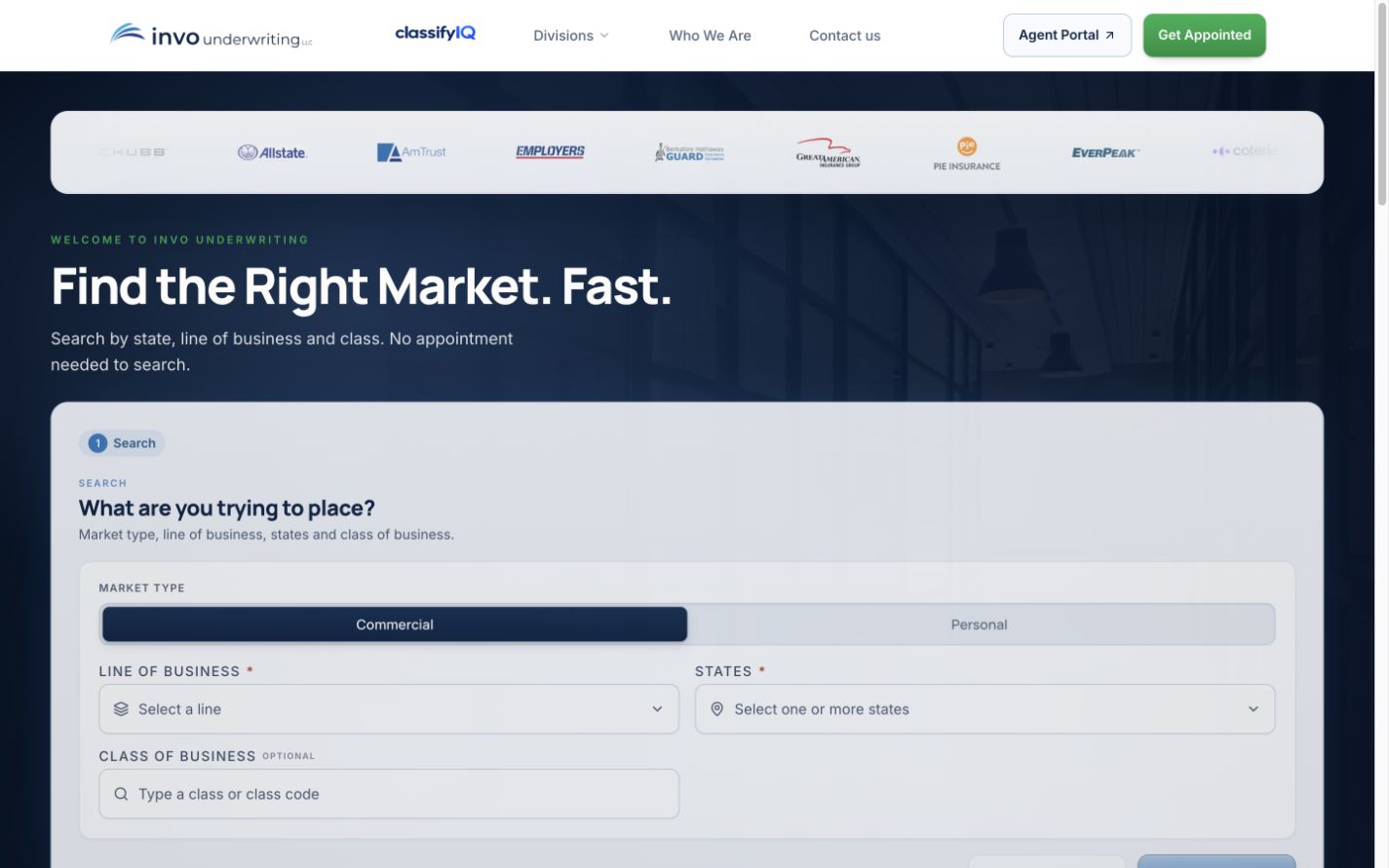 INVO Wholesale Insurance website designed by GH Consulting