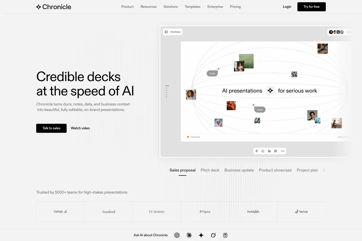 Chronicle website — independent design inspiration, not GH client work